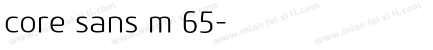 core sans m 65字体转换